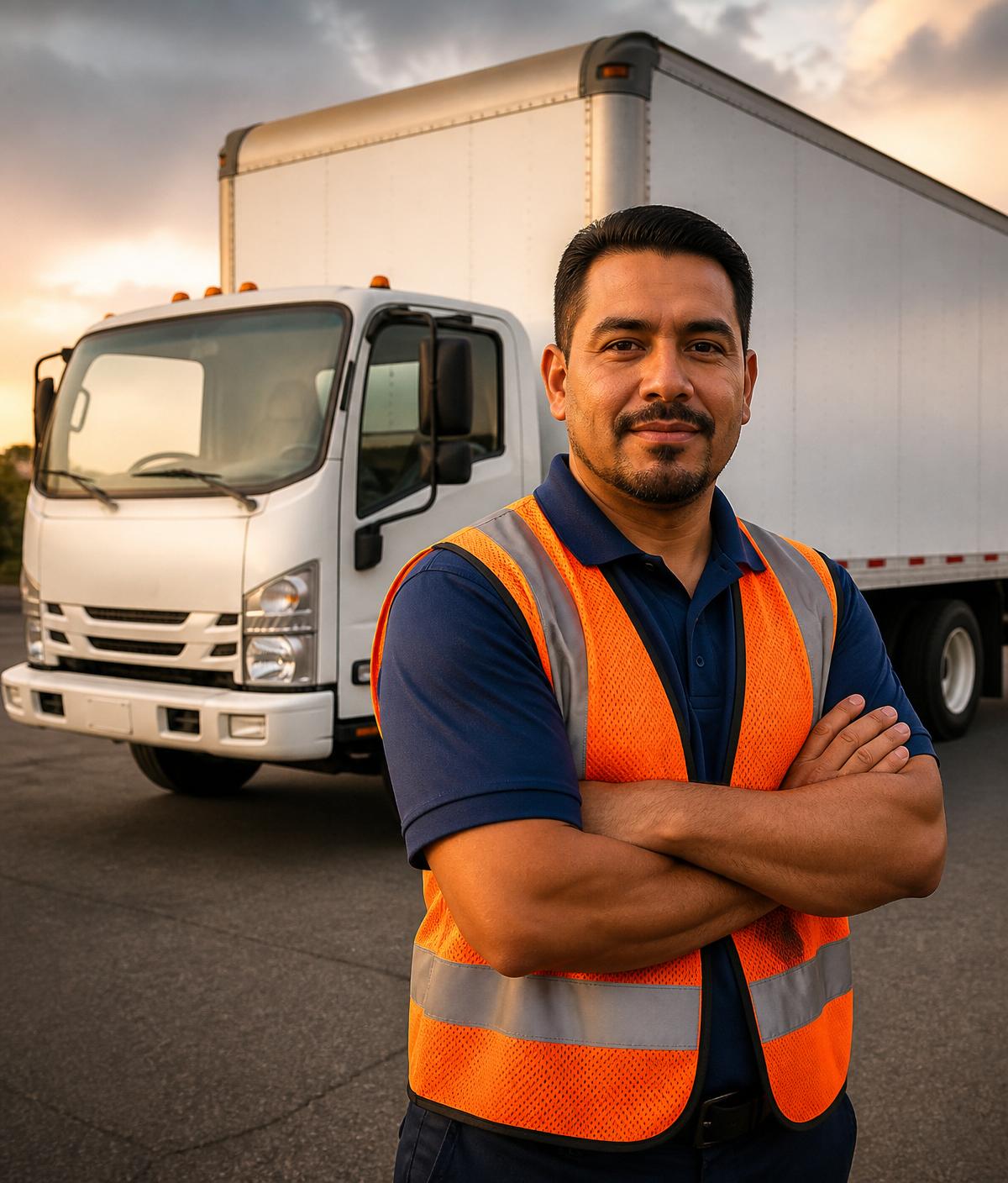 Professional Nine Fold Fleet Force box truck driver