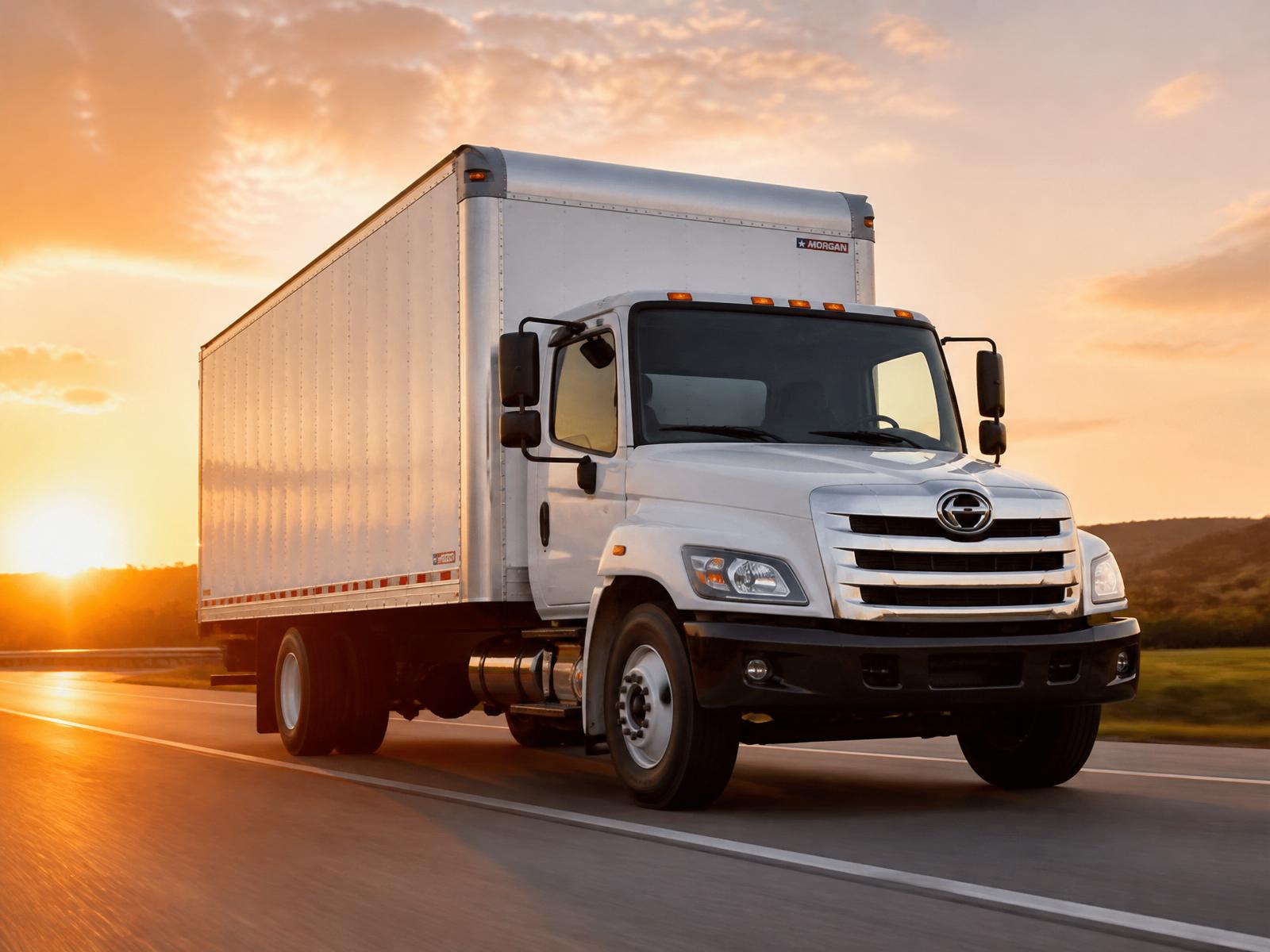 Nine Fold Fleet Force 26-foot box truck on highway